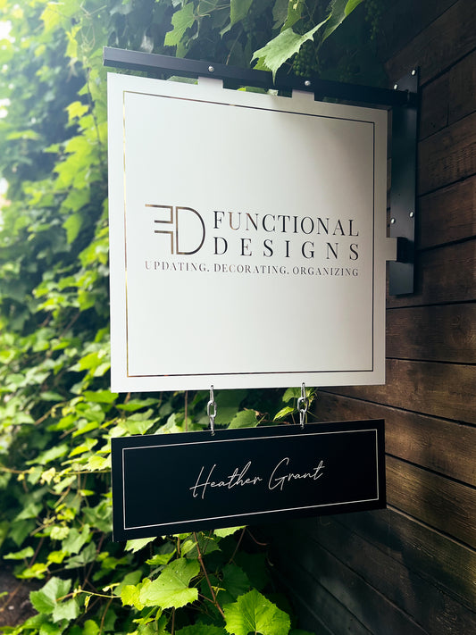 Custom blade sign from composite and iron - Business logo - blade sign - Personalized sign - Outdoor signage - office signage - cafe signage